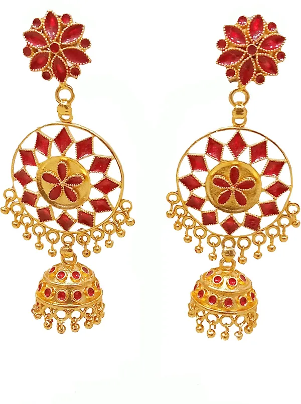 Assamese_Traditional_Jhumka_Copper_Earring_For_Girls_&_Women